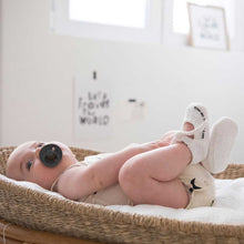 Baby shoes embroidered in black Severina Kids