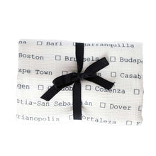 Big cotton swaddle  with black ribbon Severina Kids