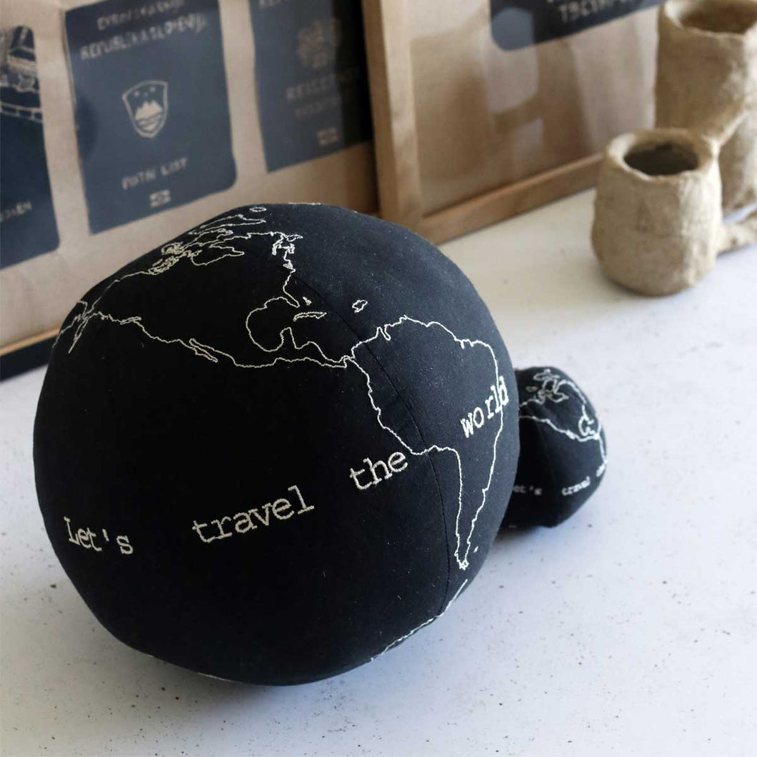 Severina Kids Black embroidered globe