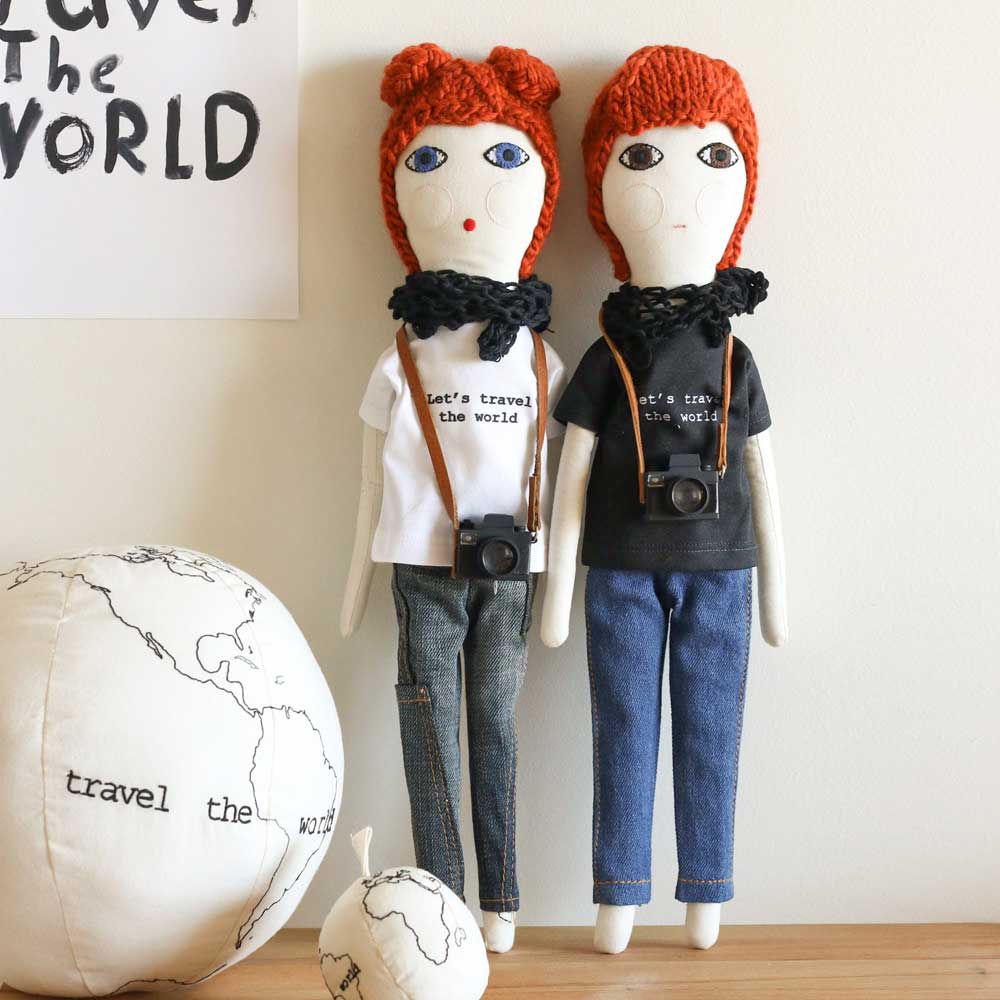 Organic cotton Doll red hair - Severina Kids