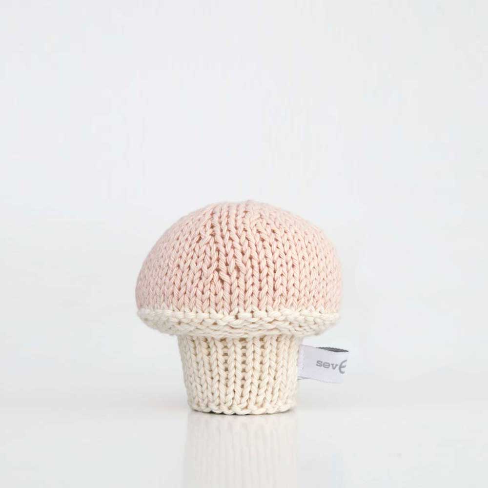 Pink Hand Knitted Mushroom - Severina Kids
