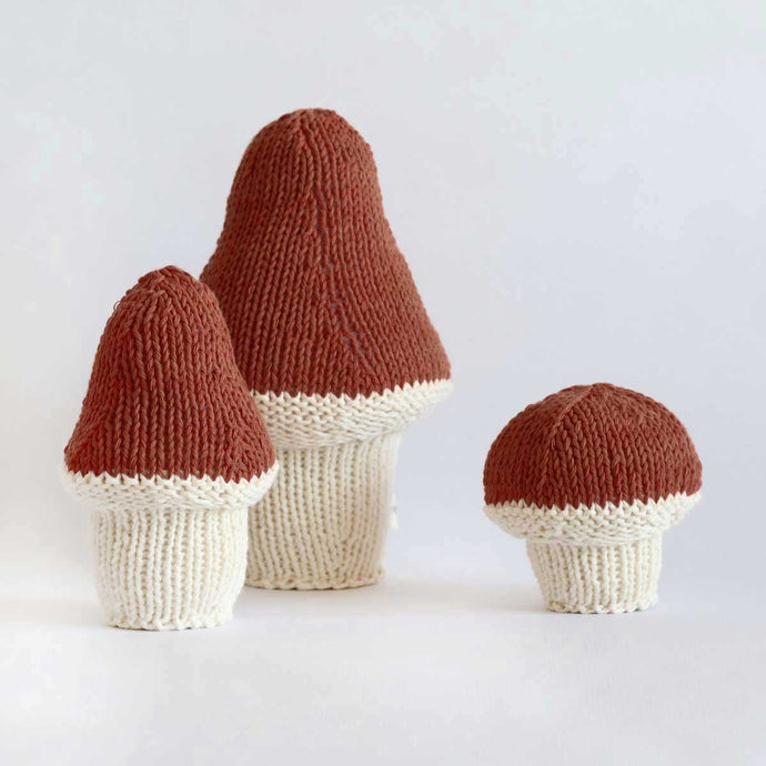Brown knitted mushrooms Severina Kids