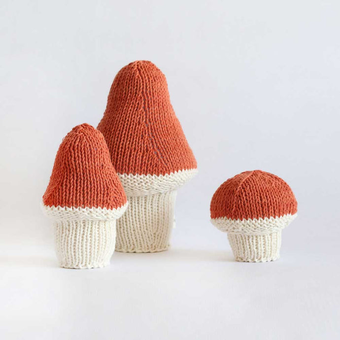 Terracotta Hand Knitted Mushroom - Severina Kids